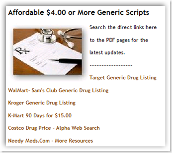 $4.00 Generic Prescription Resources on the Site - Medical Quack